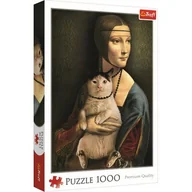 Puzzle - Trefl Puzzle 1000 elementów Dama z kotem GXP-780639 - miniaturka - grafika 1