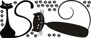 Naklejka na ścianę dla dzieci kot Kotki 13, 120x50 cm - Naklejki na ścianę - miniaturka - grafika 1