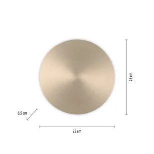 Paul Neuhaus Kinkiet LED Akku Puntua Ø 25 cm mosiądz mat - Lampy ścienne - miniaturka - grafika 2