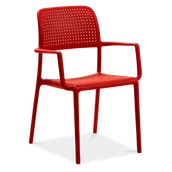 Fotele i krzesła biurowe - D2.Design Krzesło Bora z podłokietnikami czerwone 28346 - miniaturka - grafika 1