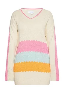 usha BLUE LABEL Damski sweter z dzianiny 15426478, wełniany biały różowy pomarańczowy, XS/S, Wełna biała, różowa, pomarańczowa, XS-S - Swetry damskie - miniaturka - grafika 1