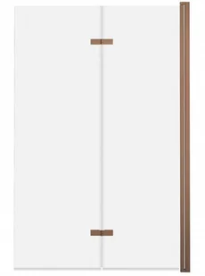 ADNaturalnie Parawan nawannowy dwuczęściowy składany JEZIORAK 120x150 cm szkło transparentne wykończenie MIEDZIANE SZCZOTKOWANE z powłoką NANO SPW-002-120MSZ - Parawany nawannowe ADNaturalnie Parawan nawannowy dwuczęściowy składany JEZIORAK 120x150 cm szkło transparentne wykończenie MIEDZIANE SZCZOTKOWANE z powłoką NANO SPW-002-120MSZ - Parawany nawannowe - miniaturka - grafika 1