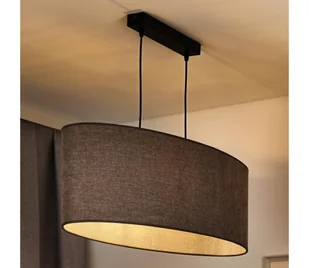 Duolla - Żyrandol na lince OVAL 2xE27/15W/230V brązowy - Lampy sufitowe - miniaturka - grafika 1