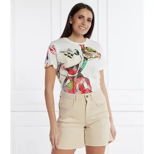 Desigual T-shirt | Regular Fit - Koszulki i topy damskie - miniaturka - grafika 1