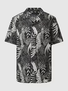 Koszule męskie - Koszula casualowa z wzorem na całej powierzchni - grafika 1