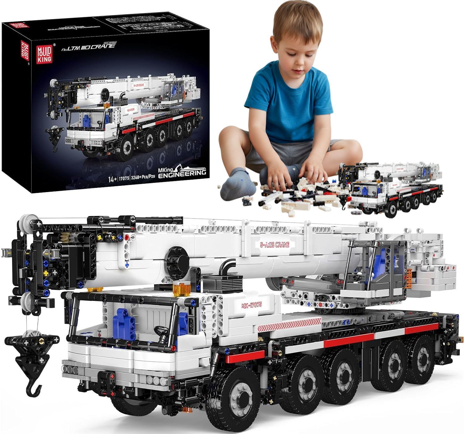 Coil klocki konstrukcyjne zestaw 3248 el.elementów dla dzieci dźwig zdalnie sterowany