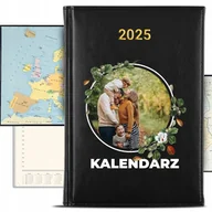 Kalendarze - KALENDARZ 2025 Książkowy Czarny Planer Twój Projekt Zdjęcie Foto KREATOR - miniaturka - grafika 1