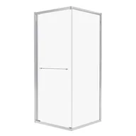 Kabiny prysznicowe - Kabina prysznicowa prostokątna Interia 80x90x200 cm chrom szkło transparentne Wellneo - miniaturka - grafika 1