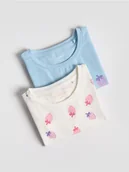 Bluzki dla niemowląt - Reserved - Bawełniany t-shirt 2 pack - wielobarwny - miniaturka - grafika 1