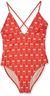Pinko Damski strój kąpielowy Tecno Jerse jednoczęściowy strój kąpielowy, Rz1_rosso/Bianco, S - Stroje kąpielowe - miniaturka - grafika 1