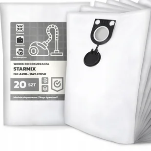 20x Worek do Odkurzacza Starmix Isc ARDL-1625 Ewsr Syntetyczny Pojemny G9 - Worki do odkurzaczy - miniaturka - grafika 1