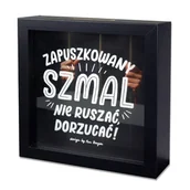 Skarbonki - SKARBONKA ZAPUSZKOWANY SZMAL CZARNA 15x15cm - miniaturka - grafika 1
