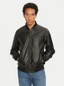 Kurtki męskie - Pepe Jeans Kurtka skórzana Torno PM402986 Czarny Regular Fit - miniaturka - grafika 1