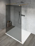Kabiny prysznicowe - GELCO Kabina prysznicowa przyścienna VARIO GOLD WALK IN 140x200 szkło dymione z powłoką Coated Glass GX1314GX2216 - miniaturka - grafika 1