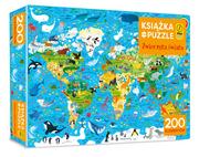 Puzzle - Grupa Wydawnicza Foksal, Zwierzęta świata. Puzzle + książka. 200 elementów - miniaturka - grafika 1