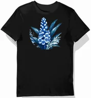 Koszulki męskie - Koszulka męska czarna z motywem tropikalnych kwiatów ginger S - miniaturka - grafika 1