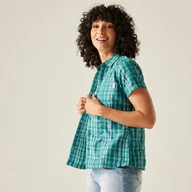 Koszule damskie - Regatta Damska koszula z krótkim rękawem Mindano VIII Zielony, Rozmiar: 52 - miniaturka - grafika 1