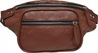 Torebki damskie - Urban Classics Unisex torba na pasek ze sztucznej skóry z przednią i główną kieszenią, imitacja skóry Shoulder Bag, czarna lub brązowa, jeden rozmiar, brązowy - jeden rozmiar - miniaturka - grafika 1