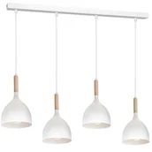 Lampy sufitowe - Luminex Noak 3710 lampa wisząca zwis 4x60W E27 biały/naturalny - miniaturka - grafika 1