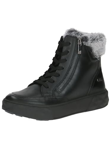 Caprice Damskie ciepłe buty 9-26202-43, modne kozaki, Black Nappa, 37 EU szerokie, Czarna papka, 37 EU Weit