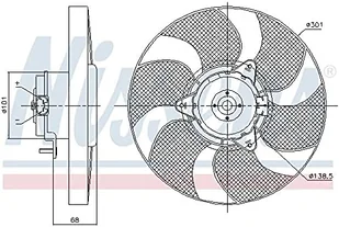 NISSENS Wentylator, chłodzenie silnika NISSENS 85900 85900 - Wentylatory chłodnicy - miniaturka - grafika 1
