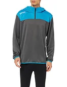 Bluzy męskie - Kempa Emotion 2.0 męska bluza z kapturem, antracyt/niebieski, XXXL - miniaturka - grafika 1