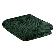 Koce - Koc flanelowy Leafline 150 x 200 cm zielony - miniaturka - grafika 1