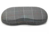 Akcesoria do okularów - Etui Futerał na okulary ET-104F kratka ciemny szary - miniaturka - grafika 1