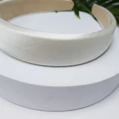 Ozdoby do włosów - Satynowa opaska do włosów gładka Yeye Ecru - miniaturka - grafika 1