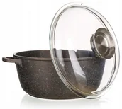 Garnki - Banquet Garnek PREMIUM Dark Brown 28 cm z pokrywką aroma - miniaturka - grafika 1