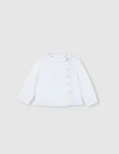 Gocco Dziecięca chłopięca koszulka boczna Camisa Blanca Popelã w stylu botonkowym, Biały, 24 miesi?cy - Bluzki dla niemowląt - miniaturka - grafika 1
