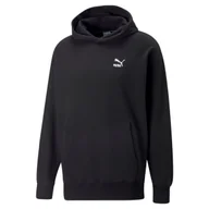Bluzy męskie - Bluza z kapturem męska Puma CLASSICS RELAXED TR czarna 53560101-L - miniaturka - grafika 1