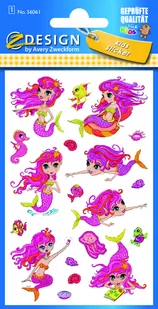 Zdesign Naklejki brokatowe - Syreny - Przybory szkolne - miniaturka - grafika 2