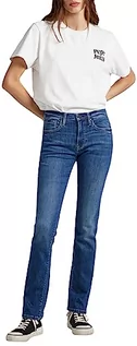 Spodnie damskie - Pepe Jeans Jeansy damskie Grace, Niebieski (Denim-hs3), 28W / 32L - grafika 1