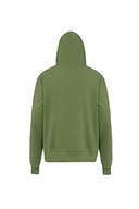 Bluzy męskie - Mo Athlsr Męska bluza z kapturem z dzianiny z zamkiem błyskawicznym poliester oliwkowa rozmiar M, oliwkowy, M - miniaturka - grafika 1