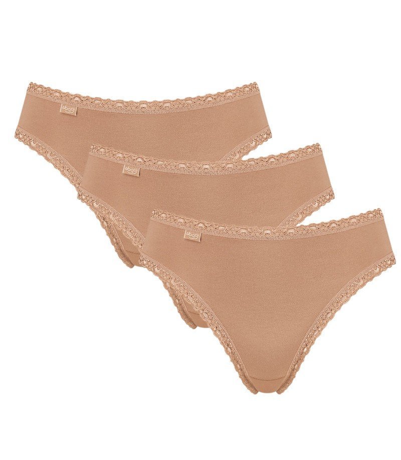 Sloggi, 3 x Majtki damskie sloggi 24/7 Cotton Lace Tai C3P, rozmiar 38