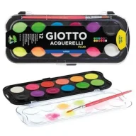 Przybory szkolne - Farby Acquerelli Fluo 12 kolorów - Giotto - miniaturka - grafika 1