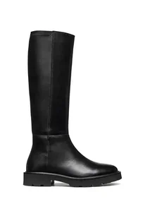 Geox kozaki D NORIZE damskie kolor czarny na płaskim obcasie D564ZB 043KB C9999 - Kozaki damskie - miniaturka - grafika 1