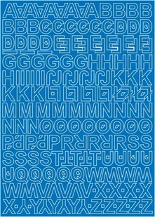 Litery Samoprzylepne 2Cm Niebieskie Mat Arkusz 225 Znaków - Zestawy piśmiennicze - miniaturka - grafika 1