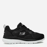Sneakersy damskie - Buty sportowe damskie Skechers 12607-BKW 38 (8US) 25 cm Czarne (193642627220) - miniaturka - grafika 1