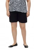Spodenki damskie - VERO MODA CZARNE SPODENKI PLUS SIZE Z WISKOZY 44 XQA - miniaturka - grafika 1