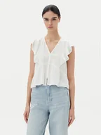 Bluzki damskie - ONLY Bluzka Rian 15349090 Biały Regular Fit - miniaturka - grafika 1