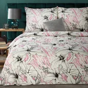 Pościel - Pościel modne kwiaty bawełna ELLA 160X200 EUROFIRANY - miniaturka - grafika 1