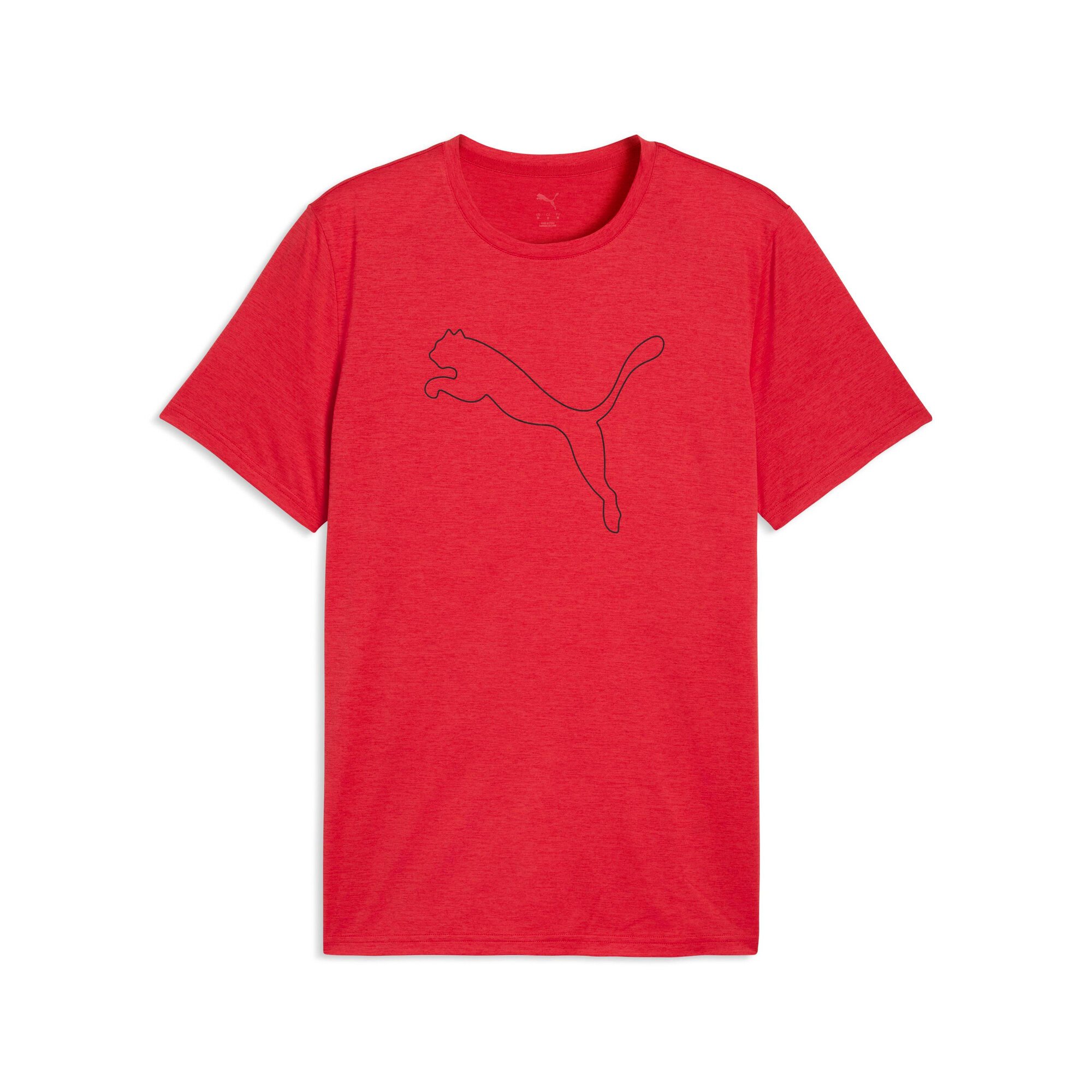 Koszulka męska Puma M TAD ESS HEATHER CAT TEE For All Time Red Heather/Black L
