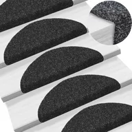 Dywany - vidaXL Samoprzylepne nakładki na schody, 5 szt., czarne, 54x16x4 cm - miniaturka - grafika 1