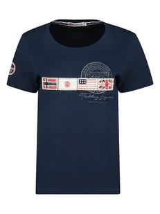 Geographical Norway Koszulka "Jorama" w kolorze granatowym - Koszulki i topy damskie - miniaturka - grafika 1