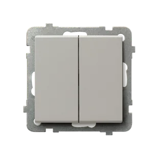 Wyłącznik krzyżowy podwójny SONATA - kaszmir - Wyłączniki światła i elektryczne - miniaturka - grafika 1