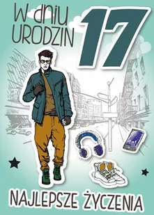 Karnet okolicznościowy na 17 urodziny, GM500 - Kartki okolicznościowe i zaproszenia - miniaturka - grafika 1