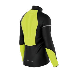 COMPRESSPORT Kurtka biegowa męska HURRICANE WINDPROOF JACKET FLASH black/fluo - Kurtki męskie - miniaturka - grafika 7