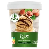 Lody i desery lodowe - Carrefour Extra Lody orzech laskowy z sosem orzechowo-kakaowym 500 ml - miniaturka - grafika 1